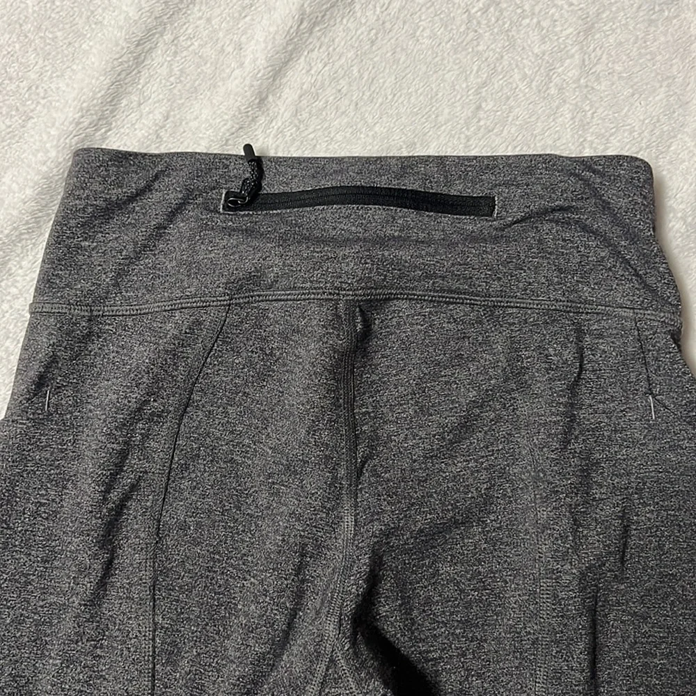 Grey and black Lululemon Capris